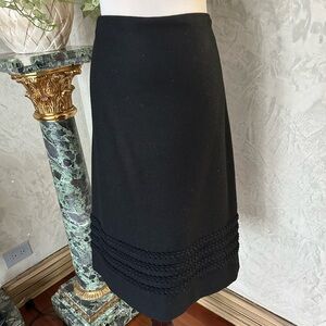 Ellen Tracy Elegant Black A-Line Skirt